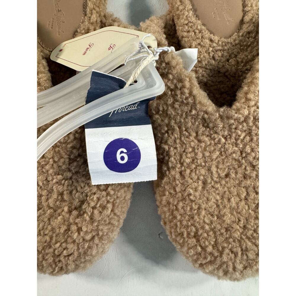 Universal Thread Women's Faux Sherpa Clog Slippers Tan Size 6 NWT Cozy Mule - Picture 2 of 3